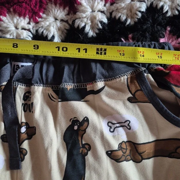 Lazy One Womens PJ Pants Large Wiener Dog Dachshund Sleeper Loungewear Comfy - Picture 8 of 13